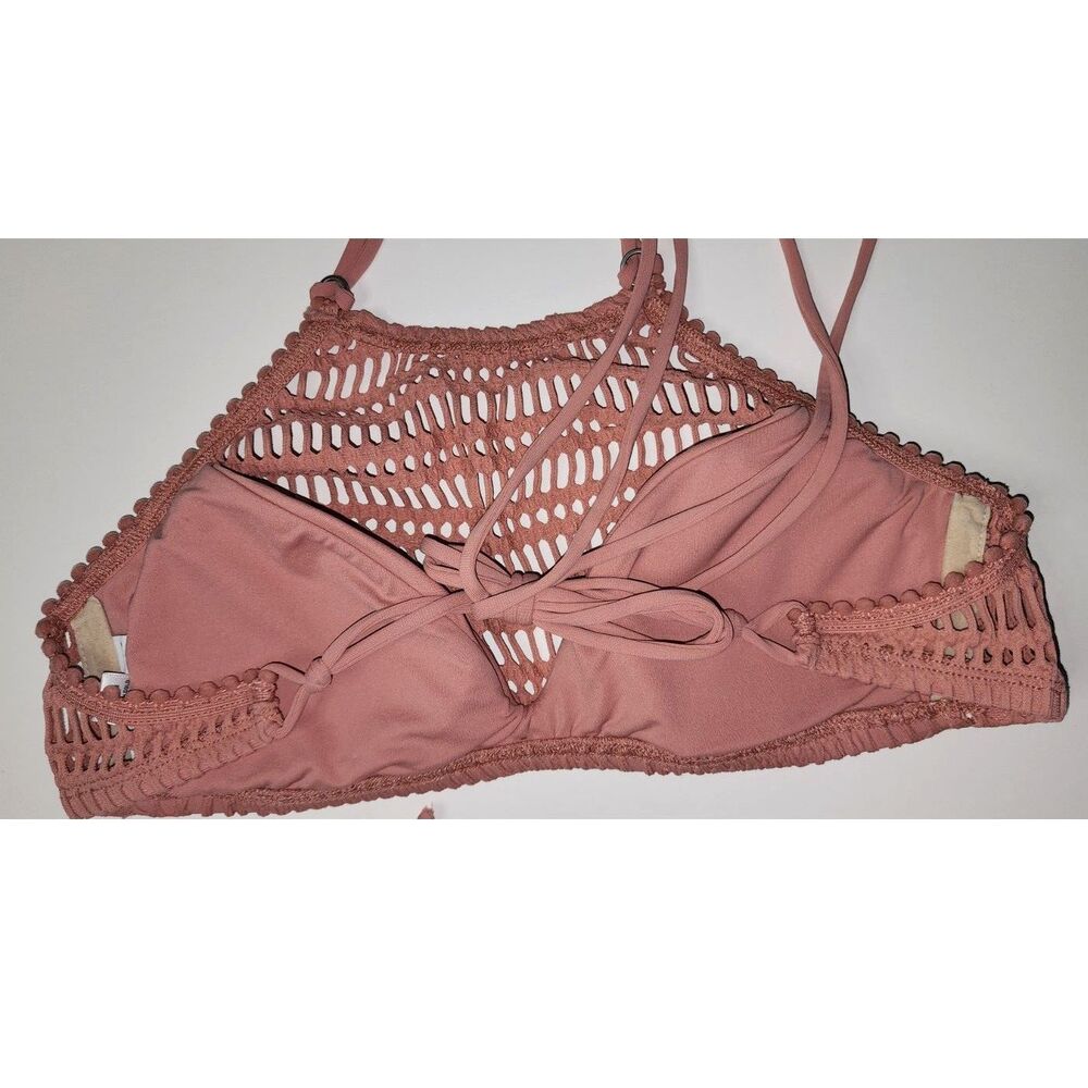 Robin Piccone Sophia Crochet Bikini Set Copper Rose - Picture 5 of 8